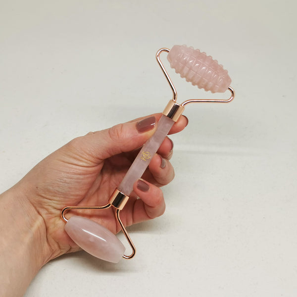 Face & Body Pink Quartz Massage Roller | Sculpting