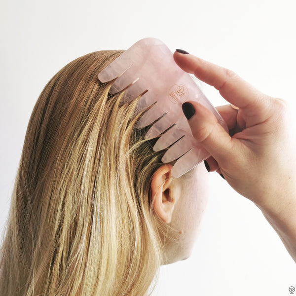 Pink Quartz Hair Comb | Healing
